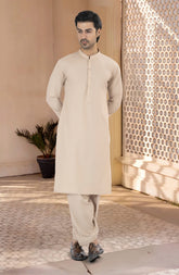 NATURAL BEIGE BLENDED KAMEEZ SHALWAR