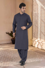 BLUE CURRENT BLENDED EMBROIDERED KAMEEZ SHALWAR