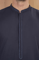 BLUE CURRENT BLENDED EMBROIDERED KAMEEZ SHALWAR