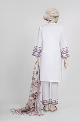 EMBROIDERED CAMBRIC STITCHED 3 PIECE