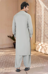SAGE GREEN BLENDED EMBROIDERED KAMEEZ SHALWAR