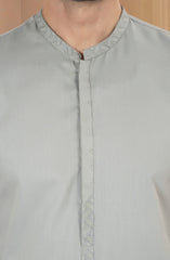 SAGE GREEN BLENDED EMBROIDERED KAMEEZ SHALWAR