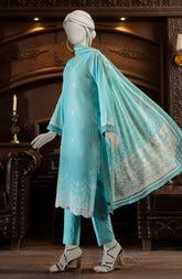 EMBROIDERED CAMBRIC 3PCS UNSTITCHED