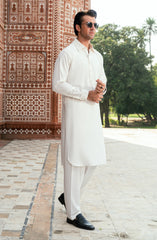 OFF-WHITE BLENDED KAMEEZ SHALWAR