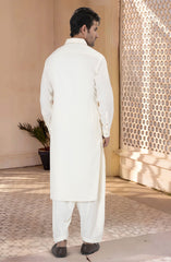 CREAM BLENDED KAMEEZ SHALWAR