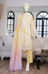 EMBROIDERED PRINTED LAWN STITCHED 3 PIECE