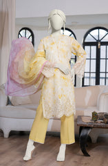 EMBROIDERED PRINTED LAWN STITCHED 3 PIECE