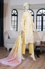 EMBROIDERED PRINTED LAWN STITCHED 3 PIECE