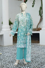 EMBROIDERED PRINTED LAWN 3PCS UNSTITCHED