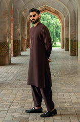 BURGUNDY BLENDED KAMEEZ SHALWAR