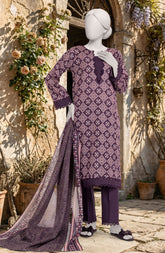 PRINTED TEXTURED LAWN 3PCS UNSTITCHED