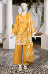 EMBROIDERED PRINTED LAWN 3PCS UNSTITCHED