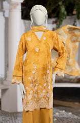 EMBROIDERED PRINTED LAWN 3PCS UNSTITCHED