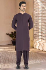 PLUM BLENDED KAMEEZ SHALWAR