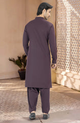 PLUM BLENDED KAMEEZ SHALWAR