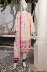 EMBROIDERED PRINTED LAWN 3PCS UNSTITCHED