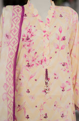 EMBROIDERED PRINTED LAWN 3PCS UNSTITCHED