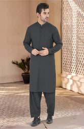 GREY BLENDED KAMEEZ SHALWAR