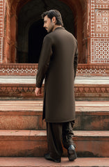 BROWN BLENDED KAMEEZ SHALWAR