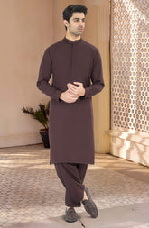 MAROON BLENDED EMBROIDERED KAMEEZ SHALWAR