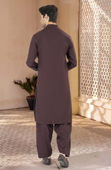 MAROON BLENDED EMBROIDERED KAMEEZ SHALWAR
