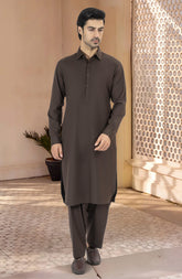 FOREST BROWN BLENDED KAMEEZ SHALWAR