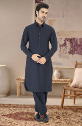 NAVY BLENDED KAMEEZ SHALWAR