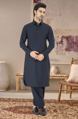 NAVY BLENDED KAMEEZ SHALWAR