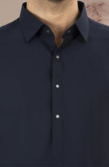 NAVY BLENDED KAMEEZ SHALWAR
