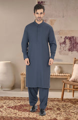 GREYISH-BLUE BLENDED KAMEEZ SHALWAR