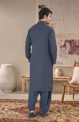 GREYISH-BLUE BLENDED KAMEEZ SHALWAR