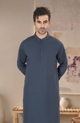 GREYISH-BLUE BLENDED KAMEEZ SHALWAR