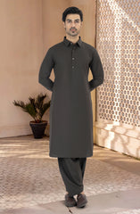 OLIVE-GREEN BLENDED KAMEEZ SHALWAR