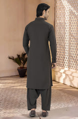 OLIVE-GREEN BLENDED KAMEEZ SHALWAR