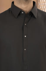 OLIVE-GREEN BLENDED KAMEEZ SHALWAR