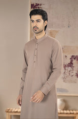 KHAKI BLENDED KAMEEZ SHALWAR