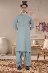 SAGE-GREEN BLENDED KAMEEZ SHALWAR