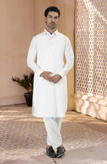 OFF-WHITE BLENDED KAMEEZ SHALWAR