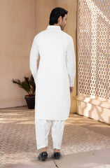 OFF-WHITE BLENDED KAMEEZ SHALWAR
