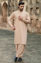 VINTAGE-GOLD BLENDED KAMEEZ SHALWAR