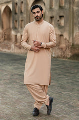VINTAGE-GOLD BLENDED KAMEEZ SHALWAR
