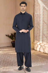 NAVY BLENDED KAMEEZ SHALWAR
