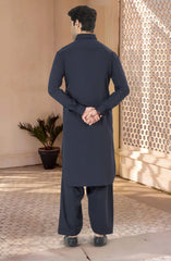 NAVY BLENDED KAMEEZ SHALWAR