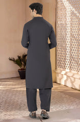 DARK-GREY BLENDED KAMEEZ SHALWAR