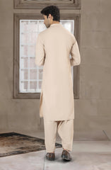 NATURAL-BEIGE BLENDED KAMEEZ SHALWAR