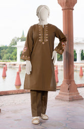 EMBROIDERED CHAMBRAY STITCHED 2 PIECE