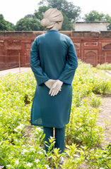 EMBROIDERED CHAMBRAY STITCHED 2 PIECE