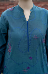 EMBROIDERED CHAMBRAY STITCHED 2 PIECE