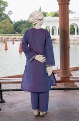 EMBROIDERED CHAMBRAY STITCHED 2 PIECE