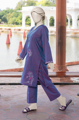 EMBROIDERED CHAMBRAY STITCHED 2 PIECE